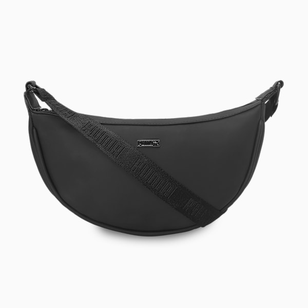 PUMA Premium Women's Mini Hobo Bag 1.5L, PUMA Black, extralarge-IND