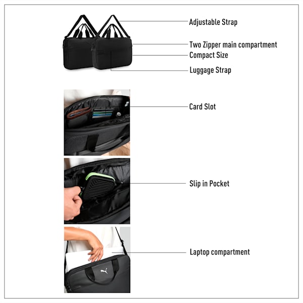 Reporter Bag, PUMA Black, extralarge-IND