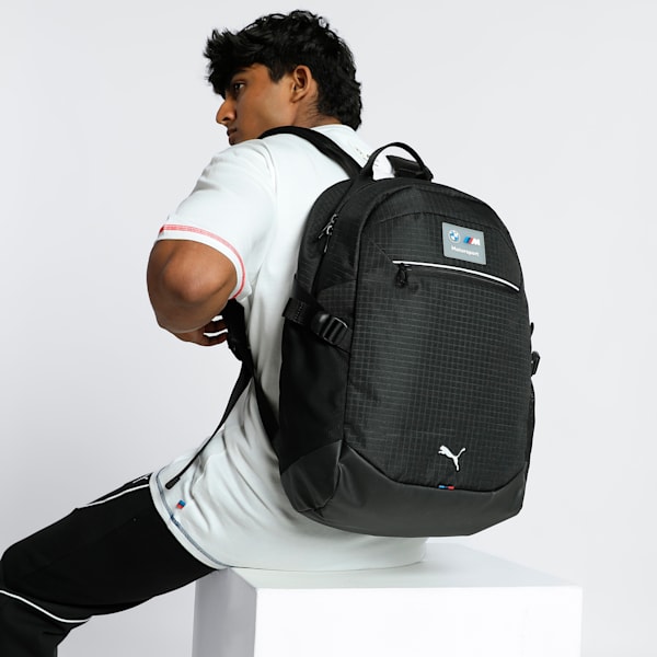 BMW M Motorsport Unisex Backpack, PUMA Black, extralarge-IND