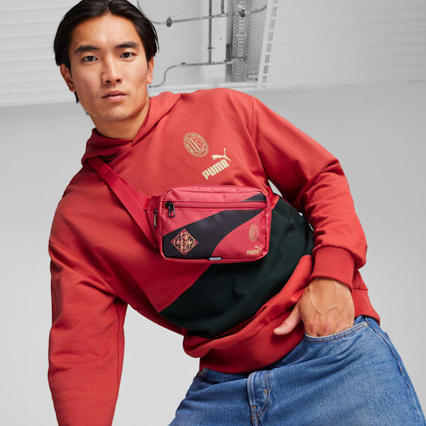 AC Milan ftblCULTURE+ Waist Bag, Club Red-PUMA Black, extralarge-GBR