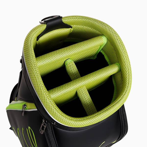 ユニセックス ゴルフ ベーシックキャディバッグ, PUMA Black-Lime Sheen, extralarge-JPN