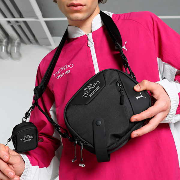 PUMA x MÁS TIEMPO Cross Body Bag, PUMA Black, extralarge-IND