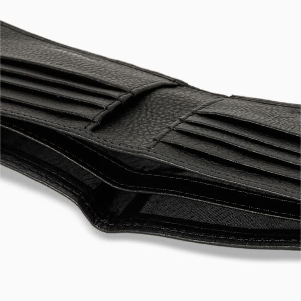 Leather Embossed Bi-Fold Wallet, PUMA Black, extralarge-IND