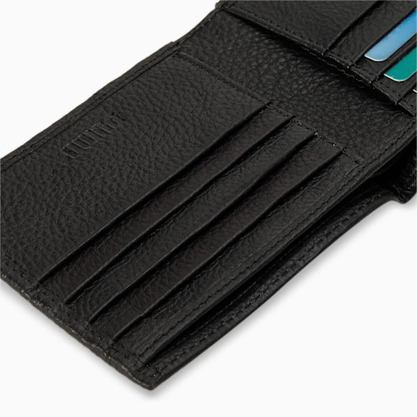 Leather Embossed Bi-Fold Wallet, PUMA Black, extralarge-IND