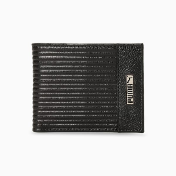 Leather Embossed Bi-Fold Wallet, PUMA Black, extralarge-IND