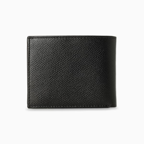 PUMA Leather Plain Unisex Bi-Fold Wallet, PUMA Black, extralarge-IND