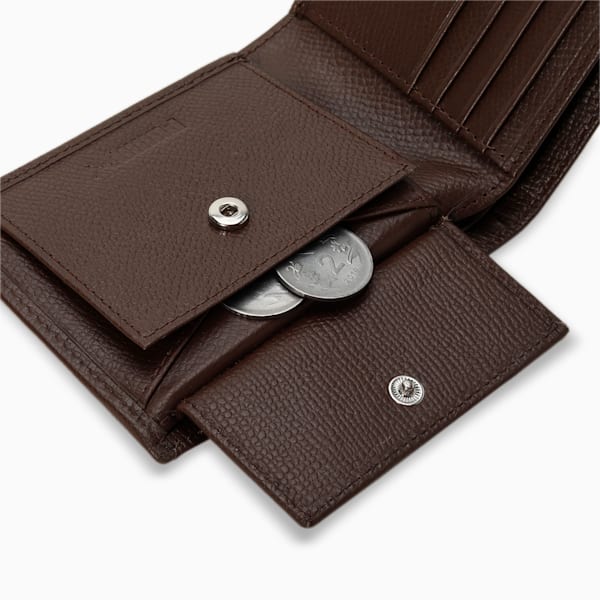Leather Plain Bi-Fold Wallet, Brown Mushroom, extralarge-IND