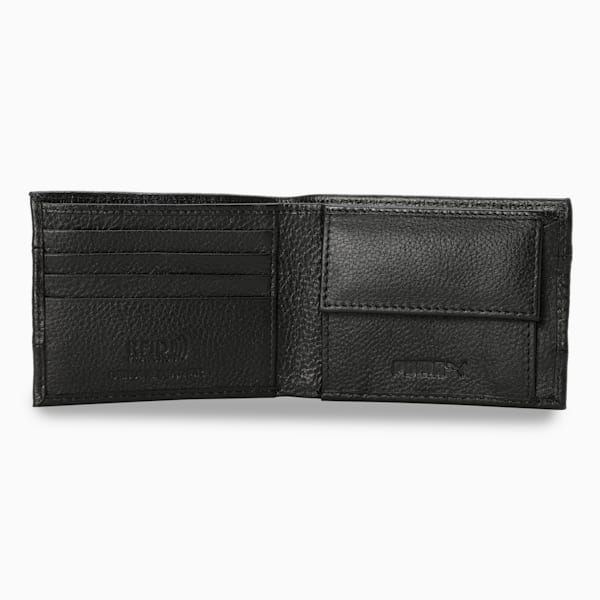 Leather Cruise V2 Bi-Fold Wallet, PUMA Black, extralarge-IND