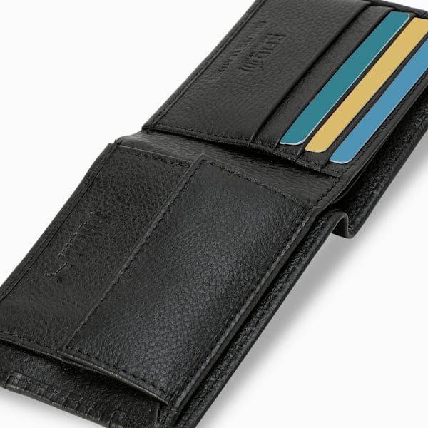 Leather Cruise V2 Bi-Fold Wallet, PUMA Black, extralarge-IND