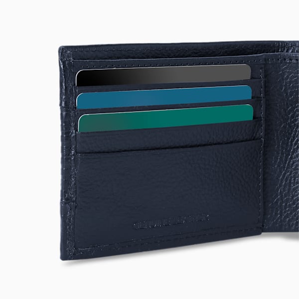 PUMA Leather Cruise V2 Unisex Bi-Fold Wallet, PUMA Navy, extralarge-IND