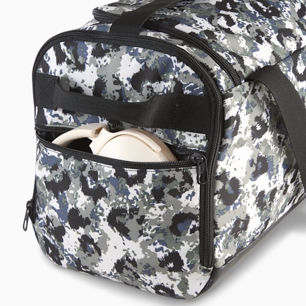 Challenger All-Over Print Small Sports Bag, PUMA Black-Camouflage AOP, extralarge-IND