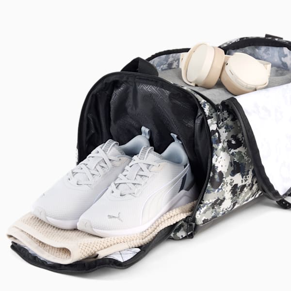Challenger All-Over Print Small Sports Bag, PUMA Black-Camouflage AOP, extralarge-IND