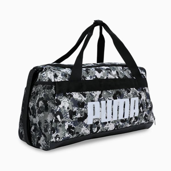 Challenger All-Over Print Small Sports Bag, PUMA Black-Camouflage AOP, extralarge-IND