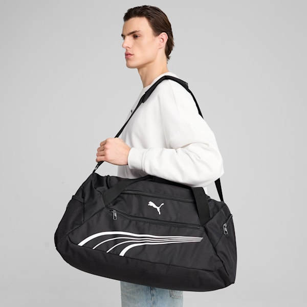 ユニセックス プーマ ファンダメンタル ミディアム スポーツ バッグ 49L, PUMA Black, extralarge-JPN