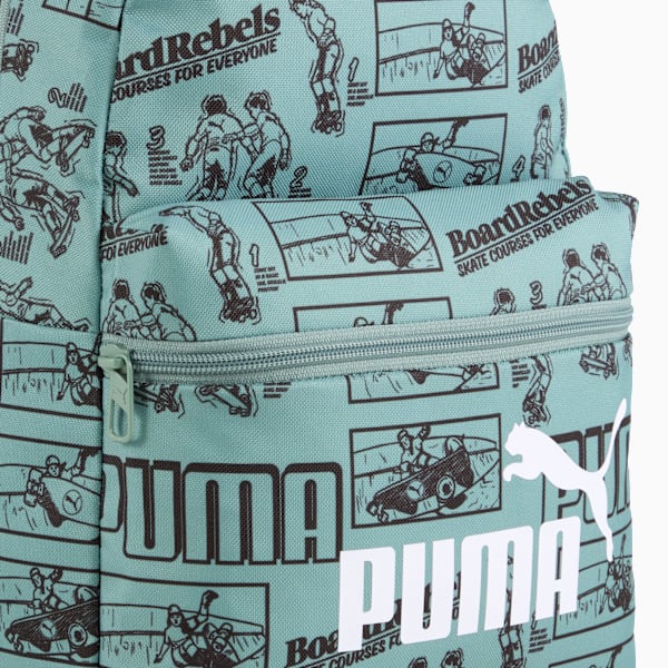 キッズ プーマ フェーズ AOP スモール バックパック 13L, Green Moon-Mid 90ies, extralarge-JPN