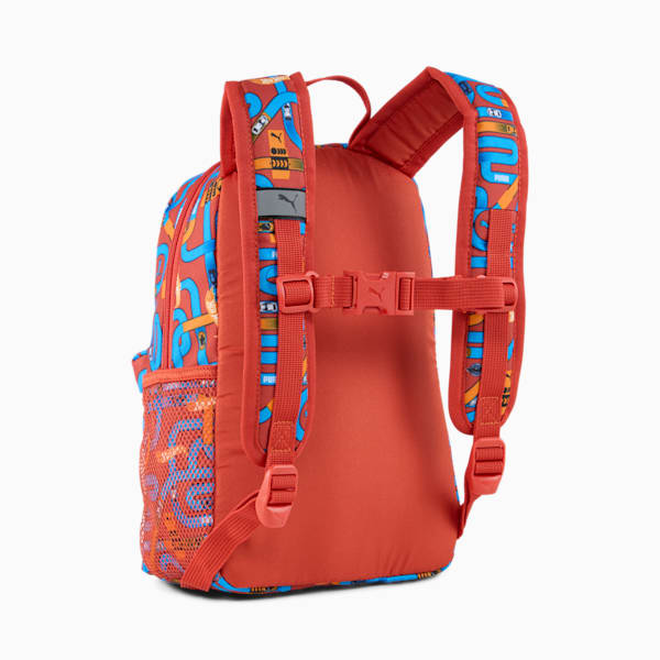 PUMA x HOT WHEELS™ Big Kids' Extra Small Backpack, Red Fire-AOP, extralarge