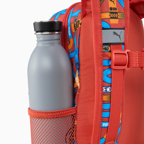 PUMA x HOT WHEELS™ Big Kids' Extra Small Backpack, Red Fire-AOP, extralarge