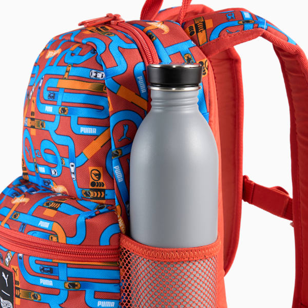 PUMA x HOT WHEELS™ Big Kids' Extra Small Backpack, Red Fire-AOP, extralarge