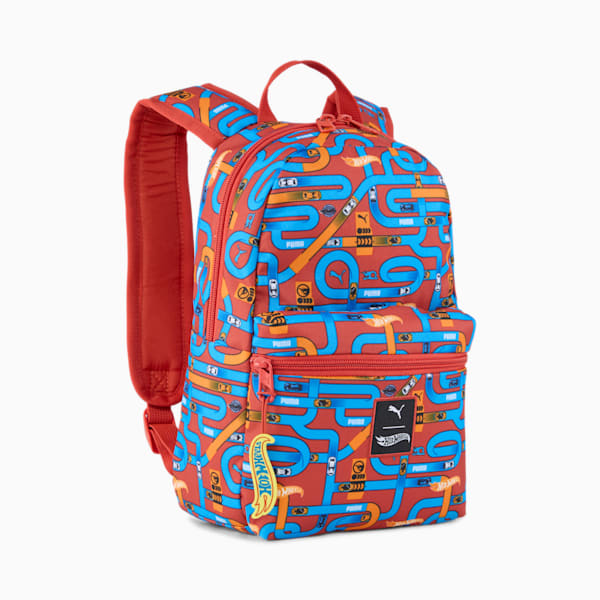 PUMA x HOT WHEELS™ Big Kids' Extra Small Backpack, Red Fire-AOP, extralarge