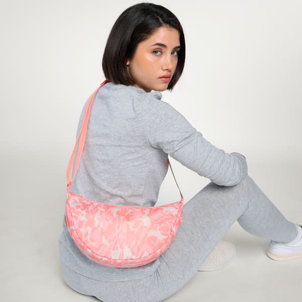 Pop Women's Half Moon Bag, Pink Fruit-AOP, extralarge-IND