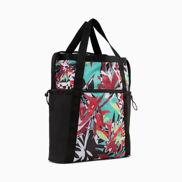 ウィメンズ AT ESS トロピカル トート バッグ 24L, PUMA Black-Wander Rush, extralarge-JPN