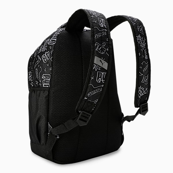 PUMA Academy Spacious Everyday Backpack 25L, PUMA Black-B&W Graphic AOP, extralarge-IND