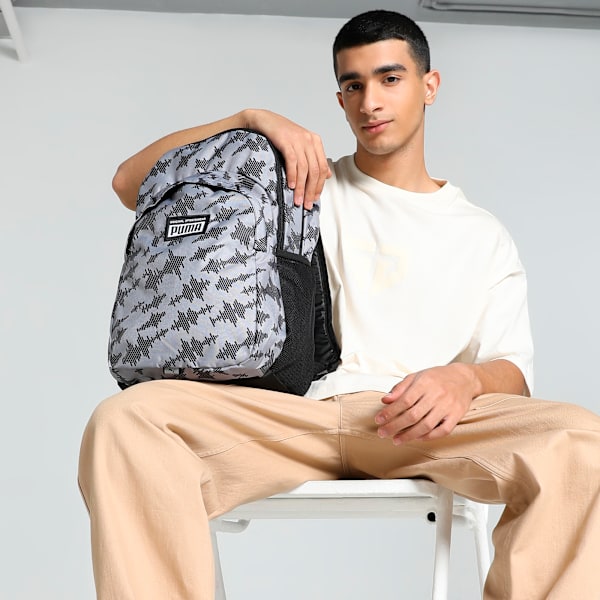 PUMA Academy Spacious Everyday Backpack 25L, Concrete Gray-Camo AOP, extralarge-IND