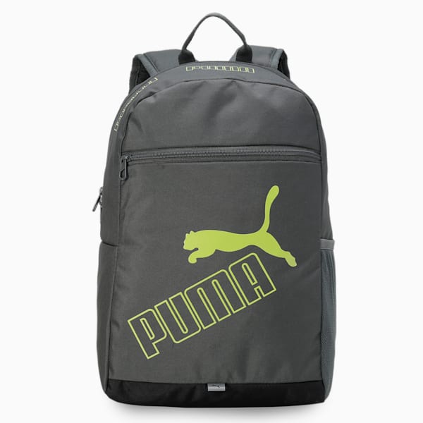 PUMA Phase Unisex Backpack, Mineral Gray-Lime Sheen, extralarge-IND