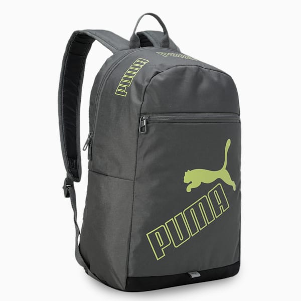 PUMA Phase Unisex Backpack, Mineral Gray-Lime Sheen, extralarge-IND