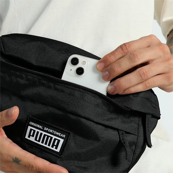 PUMA Academy Unisex Waist Bag, PUMA Black, extralarge-IND