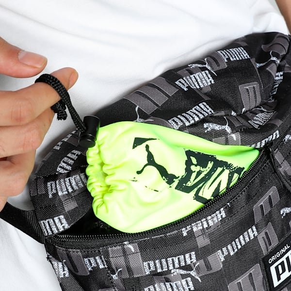 Academy Waist Bag, PUMA Black-Logo AOP, extralarge-IND