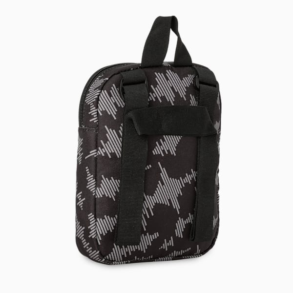 PUMA Phase Printed Unisex Portable Bag, PUMA Black-Concrete Gray AOP, extralarge-IND