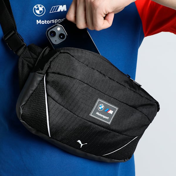 BMW M Motorsport Large Waist Bag, PUMA Black, extralarge-IND