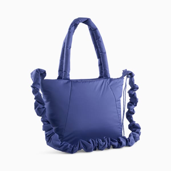 Bolso shopper pequeño holgado para mujer, Blue Crystal, extralarge