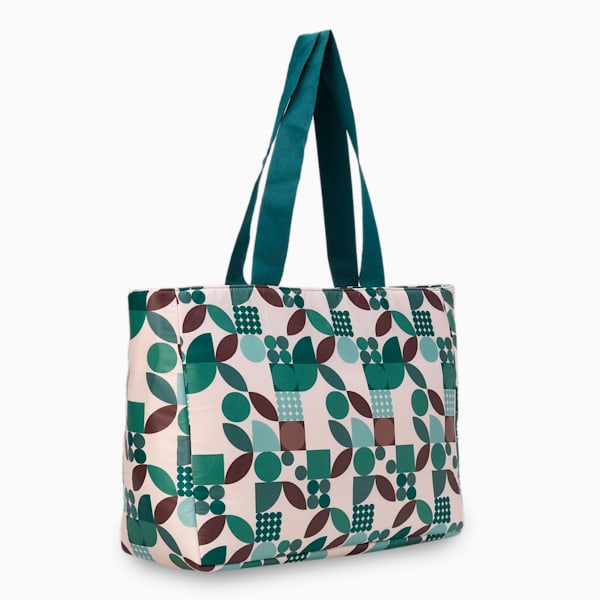 PUMA Floral Unisex Tote Bag, Varsity Green, extralarge-IND