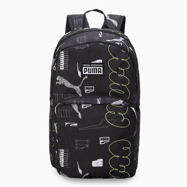 Brand Love Unisex Backpack, PUMA Black-AOP, extralarge-IND