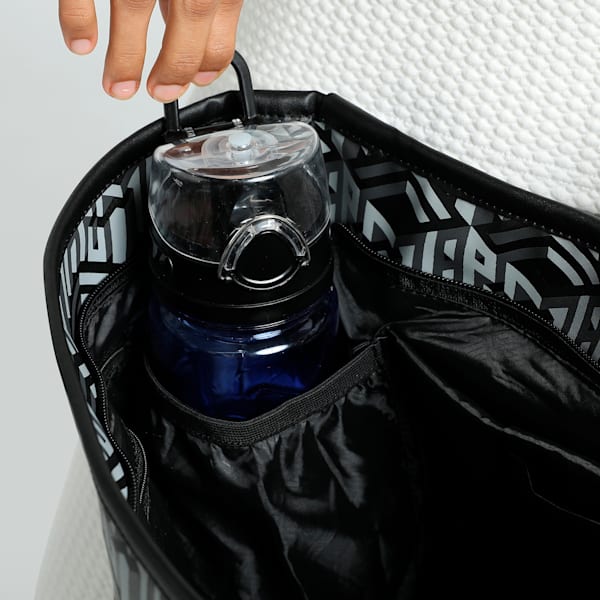 Monogram Women's Shopper Bag, PUMA Black-AOP, extralarge-IND