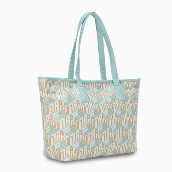 Monogram Women's Shopper Bag, Turquoise Surf-AOP, extralarge-IND
