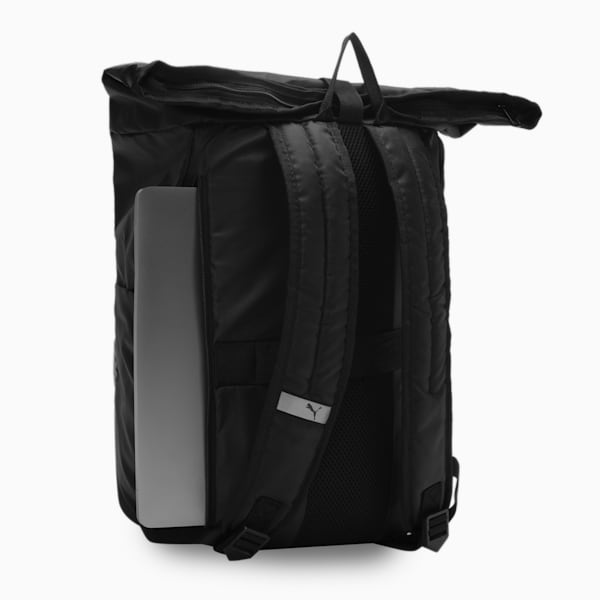 PUMA Premium Rolltop Unisex Backpack, PUMA Black, extralarge-IND