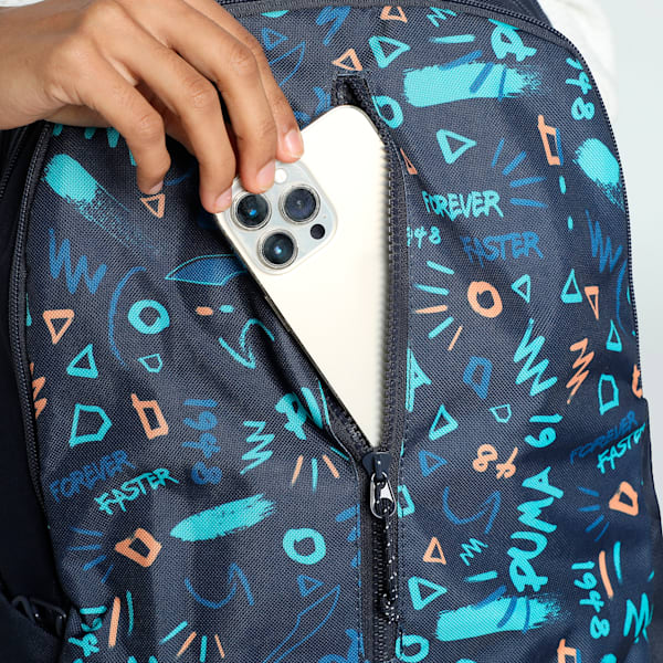 Printed Backpack, PUMA Navy-AOP, extralarge-IND
