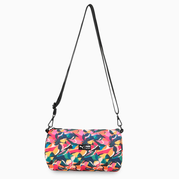 Verdure Mini Barrel Bag, Fluro Pink Pes-PUMA Navy-AOP, extralarge-IND