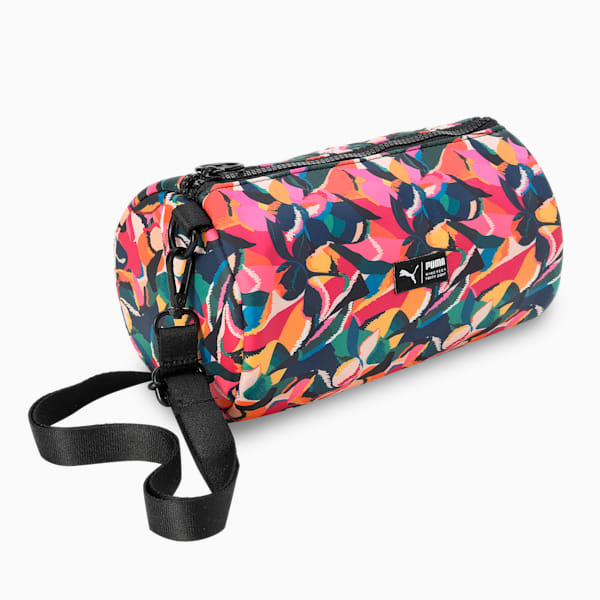 Verdure Mini Barrel Bag, Fluro Pink Pes-PUMA Navy-AOP, extralarge-IND