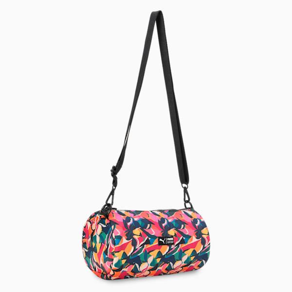 Verdure Mini Barrel Bag, Fluro Pink Pes-PUMA Navy-AOP, extralarge-IND