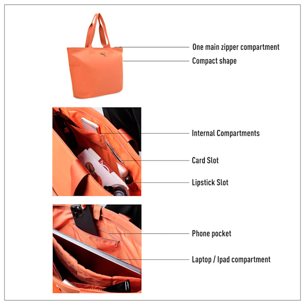 PU Zen Women's Tote Bag, Rust, extralarge-IND