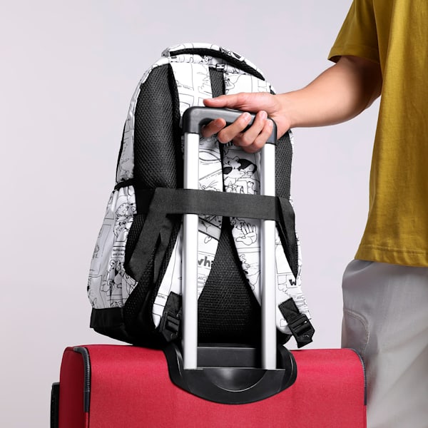 SUPER PUMA Unisex Backpack, PUMA Black-PUMA White-AOP, extralarge-IND
