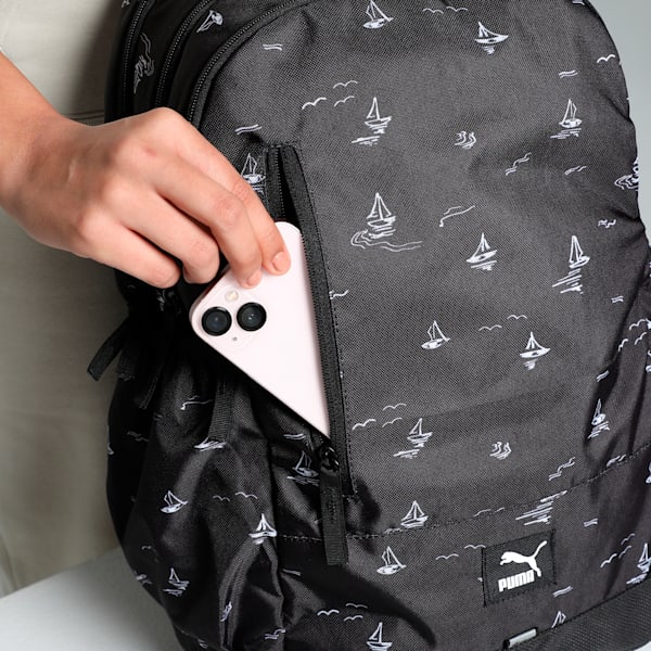 Streak V2 Backpack, PUMA Black-AOP, extralarge-IND