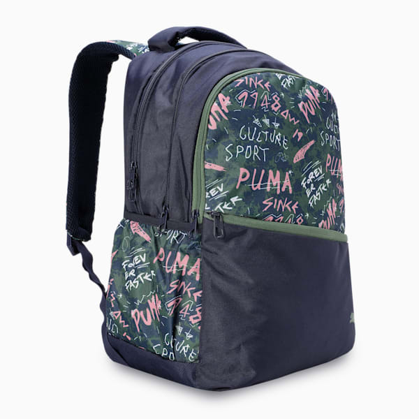 Punch Backpack, PUMA Black-Pitch Green-AOP, extralarge-IND