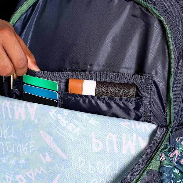 Punch Backpack, PUMA Black-Pitch Green-AOP, extralarge-IND