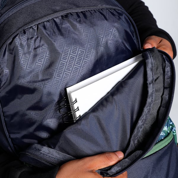 Punch Backpack, PUMA Black-Pitch Green-AOP, extralarge-IND
