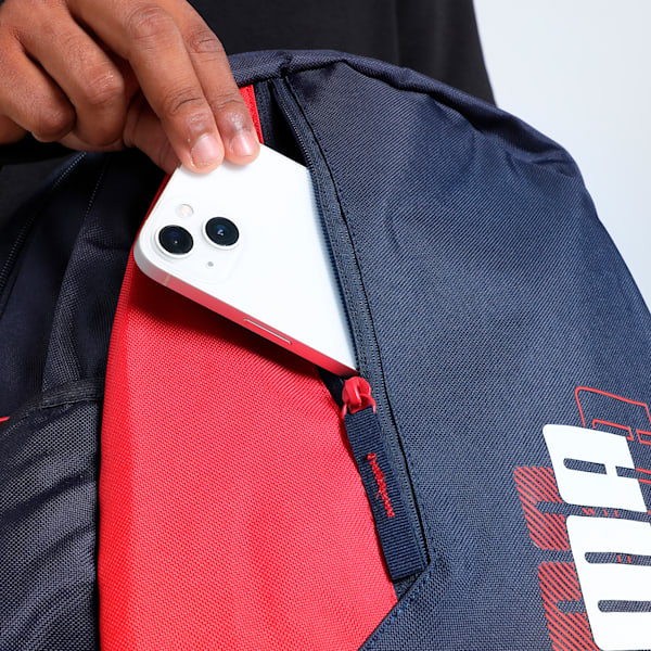 Colorblock Backpack, PUMA Navy-PUMA Red, extralarge-IND